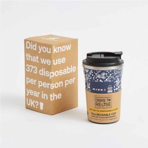 choose to reuse rixo stainless steel coffee cup printed hope blue packaging